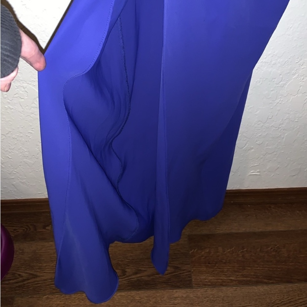 Amanda Uprichard Revolve Twist Front Maxi Dress Gown Cobalt Royal Nu Blue Size S - Picture 6 of 9